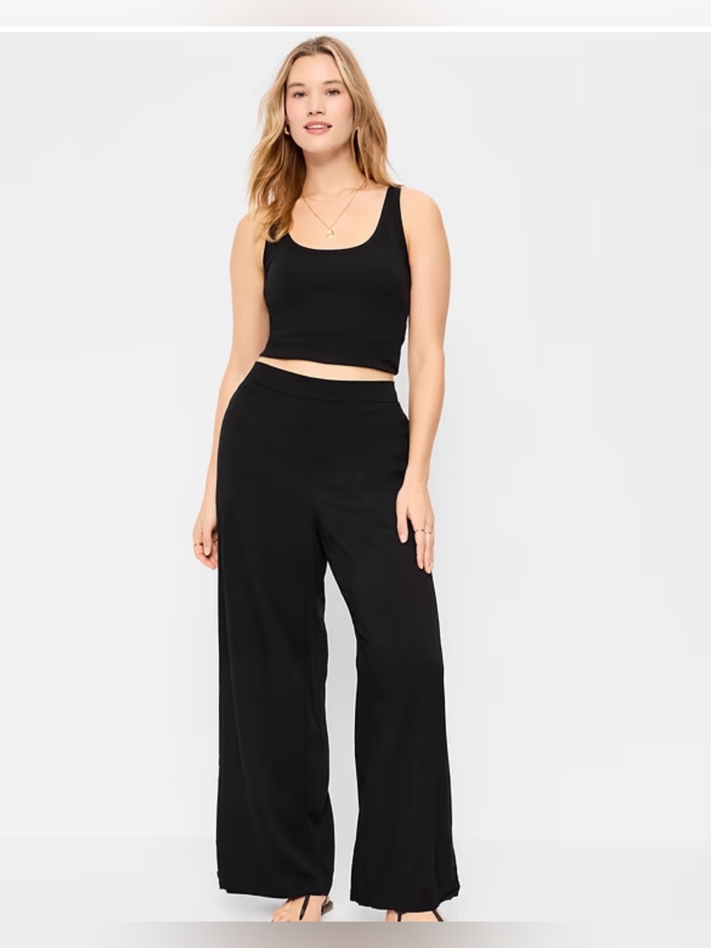 Old Navy High-Waisted Elastic Band Wide-Leg Pants XL